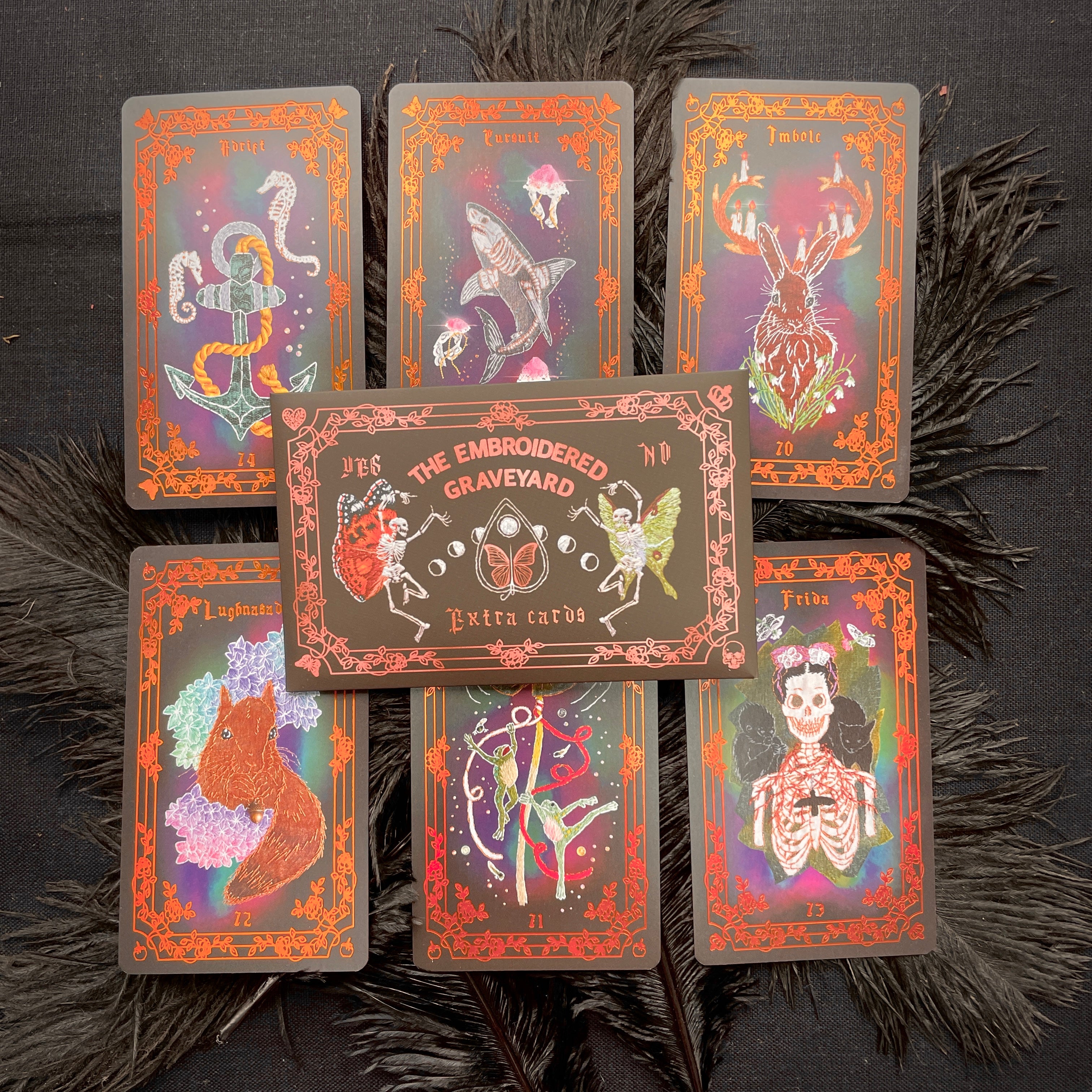 Black Mini Card Pack – The Embroidered Forest