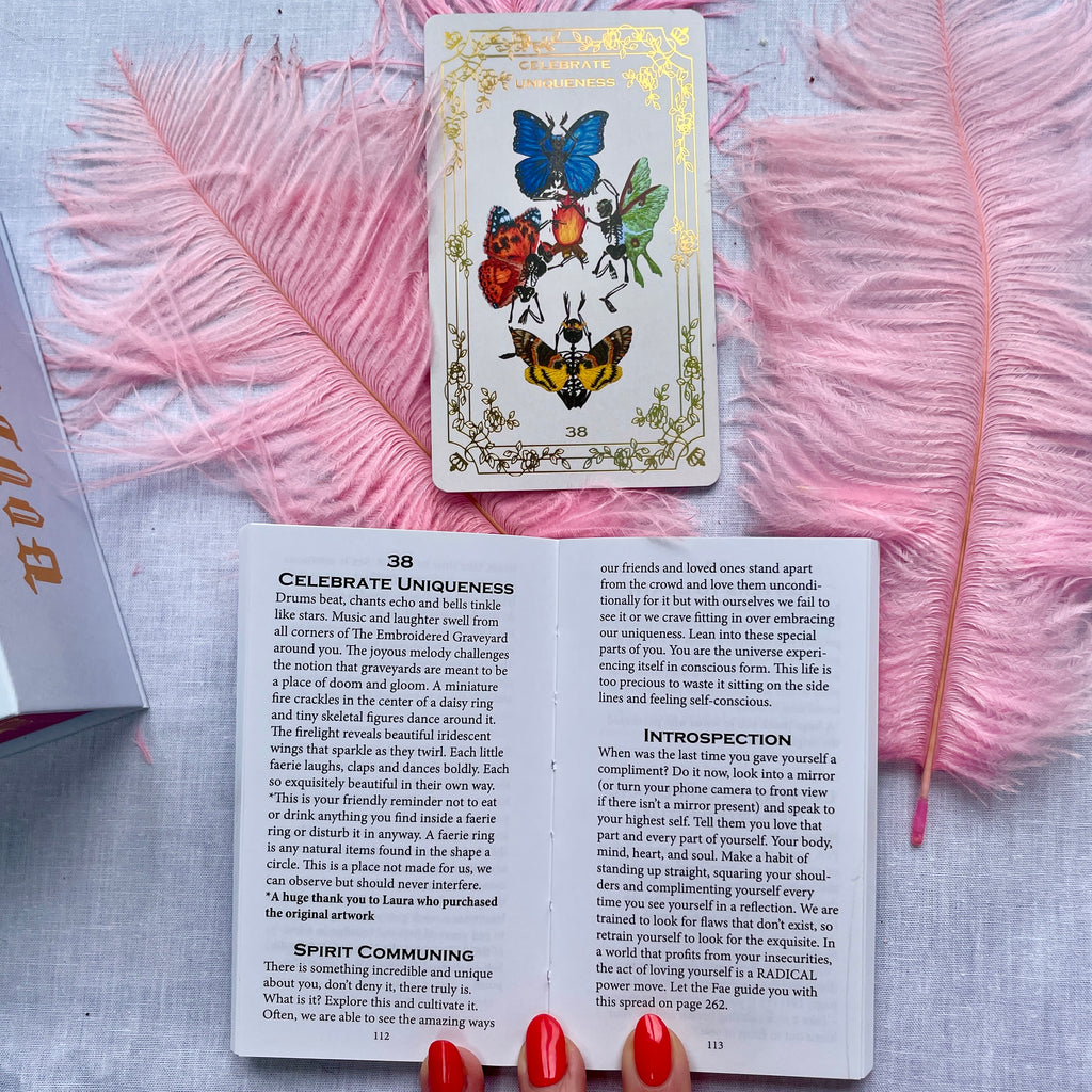 White 2nd Edition The Embroidered Graveyard Oracle Deck