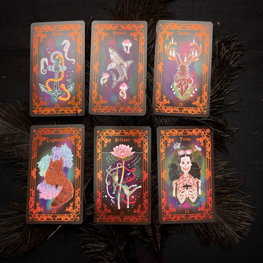 Back Mini Card Black Mini Card Pack – The Embroidered Forest