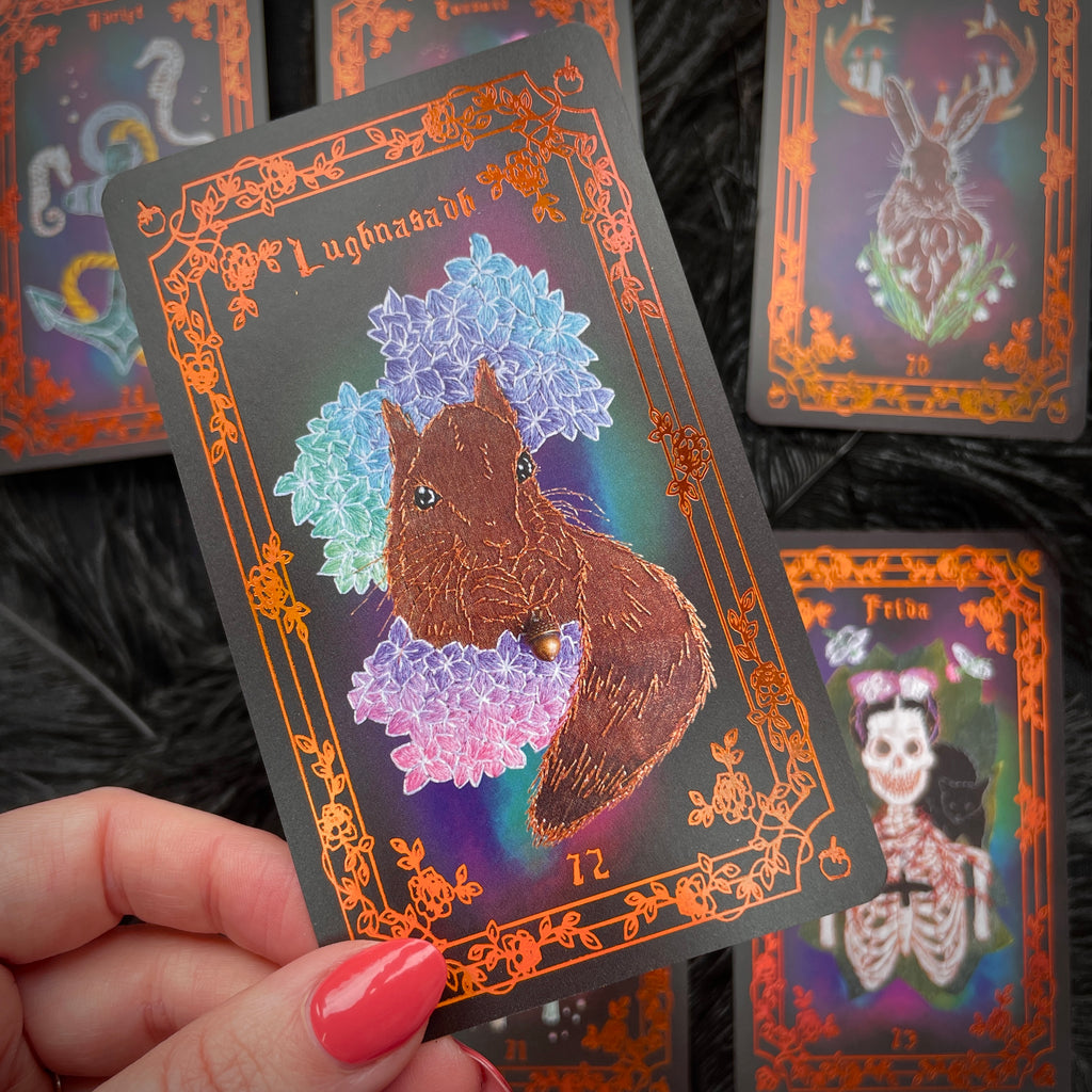 Back Mini Card Black Mini Card Pack – The Embroidered Forest