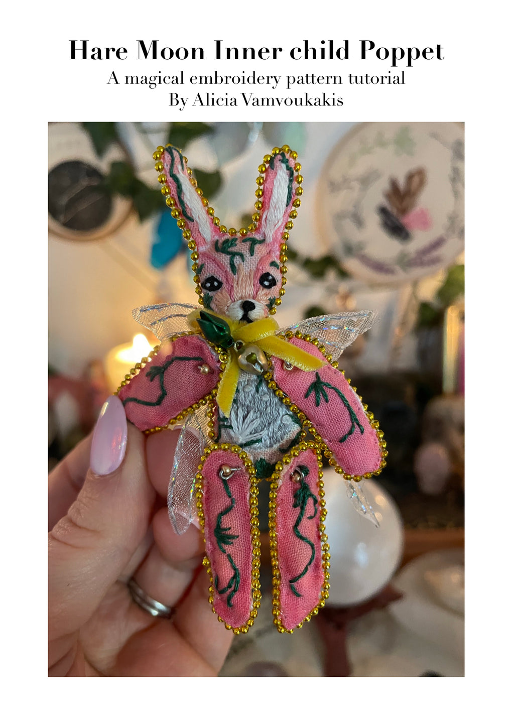 Embroidered Animal poppet PDF tutorial