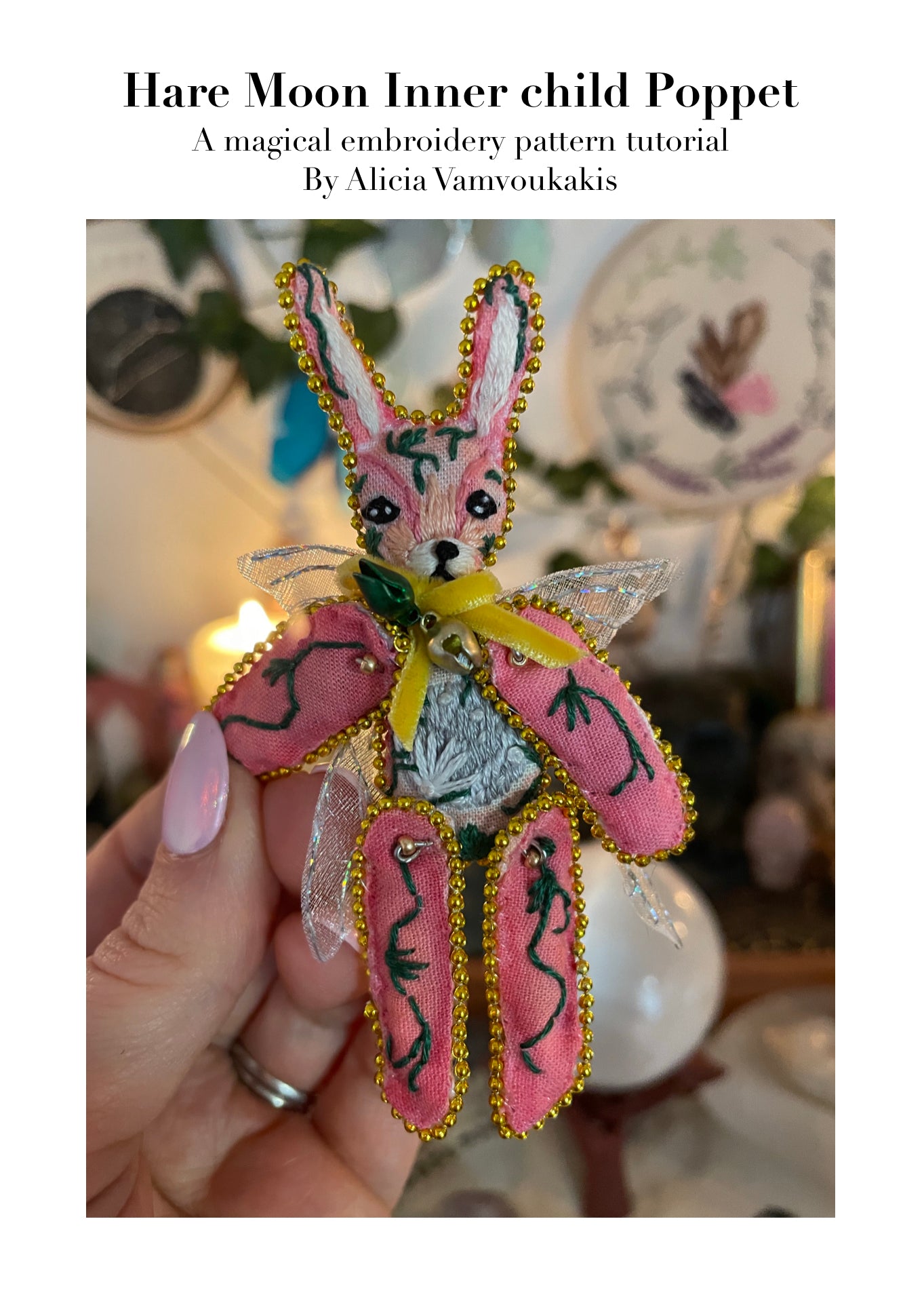 Embroidered Animal poppet PDF tutorial